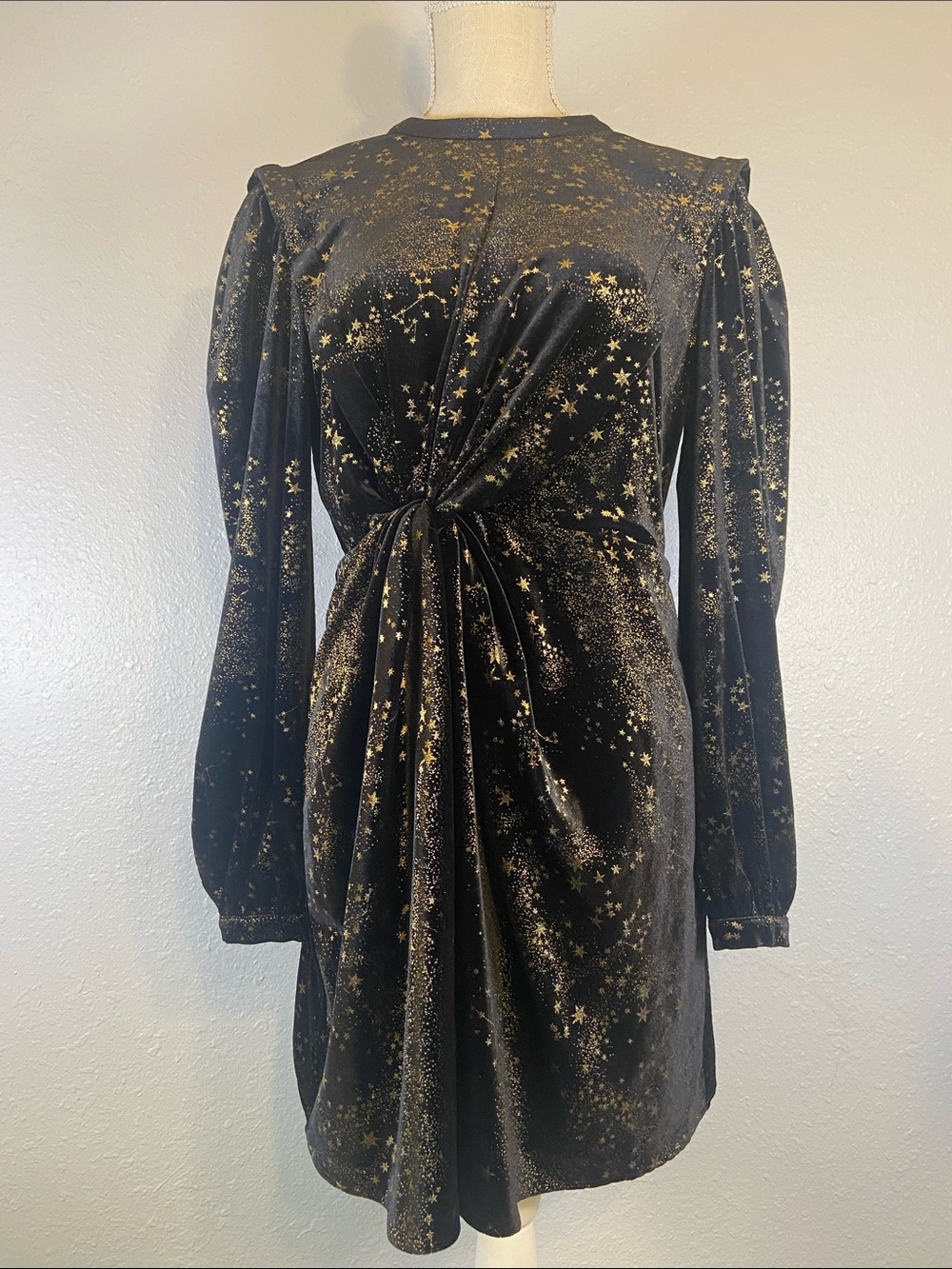 Witchy Whimsigoth Dark Academia Celestial AllSaints Jemima Star Mini Dress Sz 6